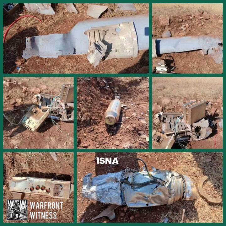 ️🇮🇷🇺🇸 ISNA: תמונה מציגה טיל שיוט שהופל בפאתי חרמבאד על ידי חיל אבולפזל לורסטן של משמרות המהפכה.