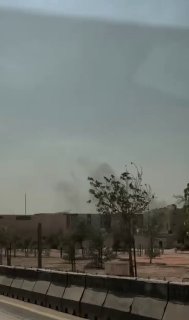 Smoke rose from Riyadh, Saudi Arabia, for unknown reasons.
