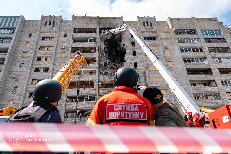 UPD: у Харкові тривають аварійно-рятувальні роботи та ліквідація наслідків російської атаки