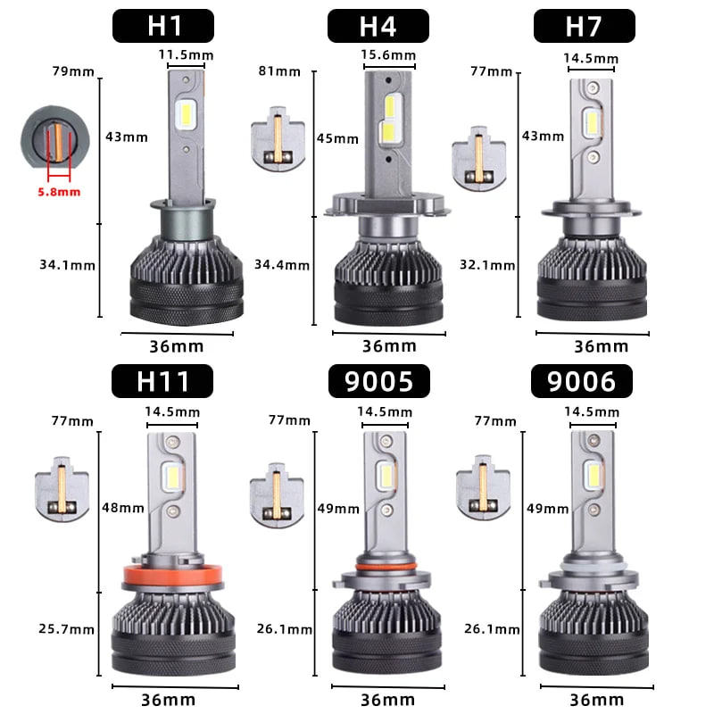 2 шт. K5C 24 В H7 H4 H1 светодиодная лампа для грузовика H11 4300K 6000K 110 Вт 24 В светодиодная фа