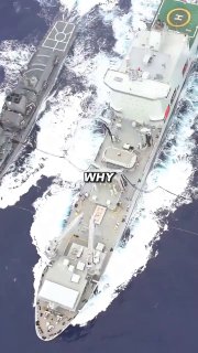 US ships refuel & resupply at sea in minutes.Did you know? 🎓