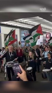 a demonstration in the British city of Manchester; In support of Palestine and condemnation of the crimes of the Israeli occupation.