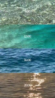 Ocean through the day.Did you know? 🎓
