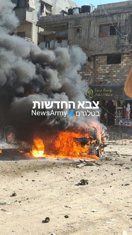 Attack on a vehicle in the Sheikh Radwan neighborhood, northwest of Gaza City.