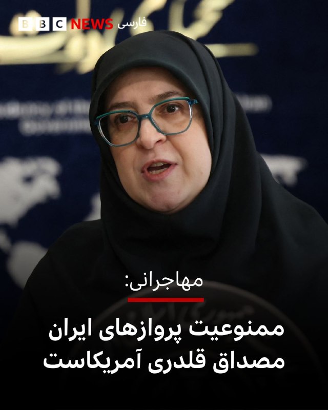 At her press conference, Fatemeh Mohajerani, the Iranian government spokesperson, described Iran's flight ban as "an example of American bullying."