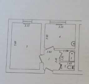 1 room apartment for sale 1/4/4