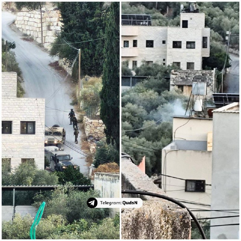 مواجهات في مادما جنوب نابلس وقوات الاحتلال ترشق الغاز
