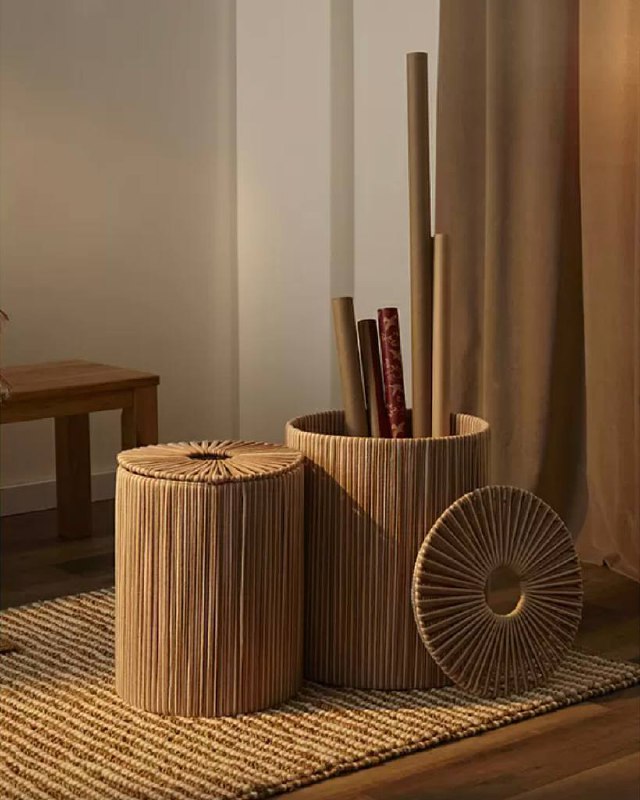 Плетеная корзина Dholak Beige поможет в наведении порядка и организации пространства. Вы можете использовать ее для хранения белья, игрушек и любых... - изображение 4 - плетеная, корзина, dholak