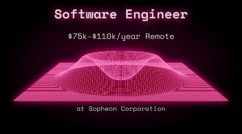 Web3 Software Engineer $75k - $110k Remote at Sopheon Corporation