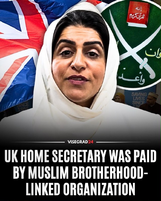 Britain's Home Secretary, whose son is Mahmoud Abed, previously appeared with Islamic Relief UK, an organization linked to the Muslim Brotherhood