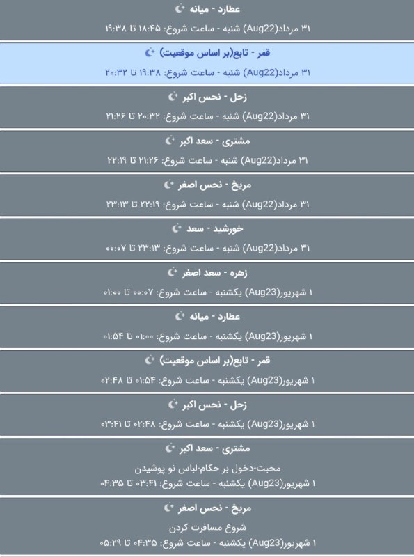 کتابفروشی کتاب غریب: 🔵 ساعات سعد و نحس براساس ساعات شرعی تهران نکات مهم:ساعات بر اساس دستور کتاب مجربات باقر تنظیم می باشدساعت شروع هر کوکب پ