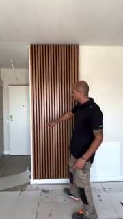 Скрытый щиток за рейками Эстетичное решение, как легко спрятать электрику в интерьере с помощью сдвижной панели Дизайн и ремонт Please open Telegra... - изображение 1 - telegram, view, скрытый