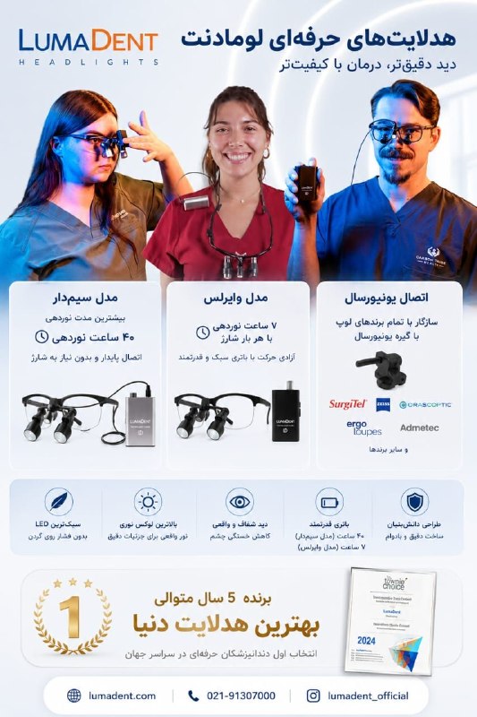 Nutrident🍏🦷/نوتریدنت: هدلایت های لومادنت آمریکا،نوری دقیق دیدی بی نقص💯هدلایت های لومادنت با طراحی سبک ،نوری قوی و قابل تنظیم همراه قابل اعتماد