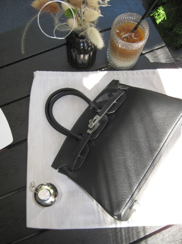 Hermes Hermès Birkin 25 Palladium Hardware Black, фото 15