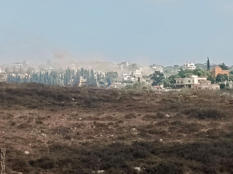 דחוף: ארטילריה הכיבוש הפציץ את העיר זאוטאר שבמזרח לבנון, מדרום ללבנון.