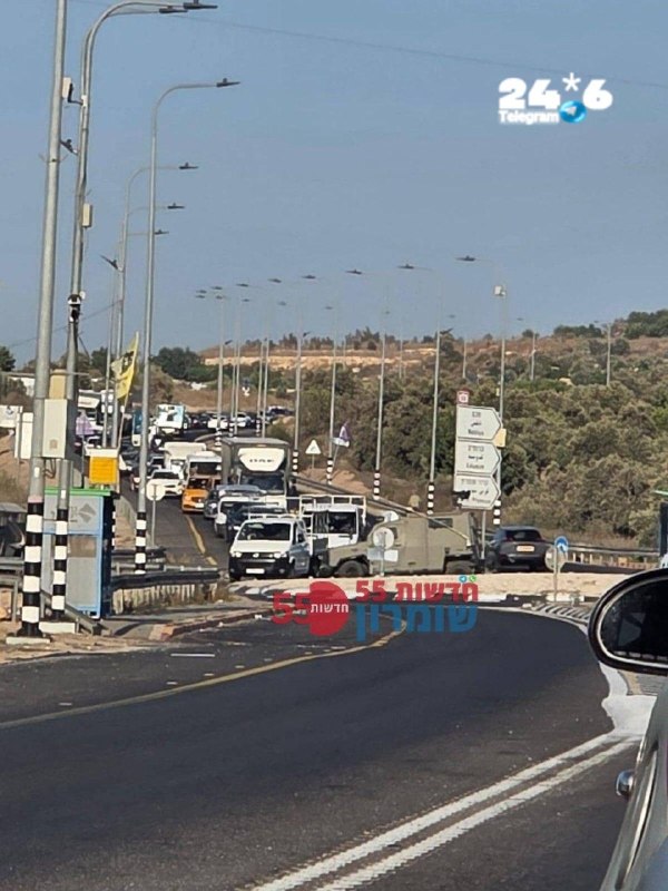 🇮🇱 מעצר נוסף בכביש 55 - הפעם בכיכר נבי אליאס המערבית, כוח צה"ל עצר חשוד מתוך רכב.