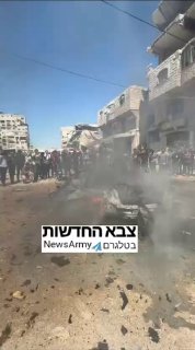 תיעוד לאחר תקיפת הרכב בתל אל הווא דרומית לעיר עזה