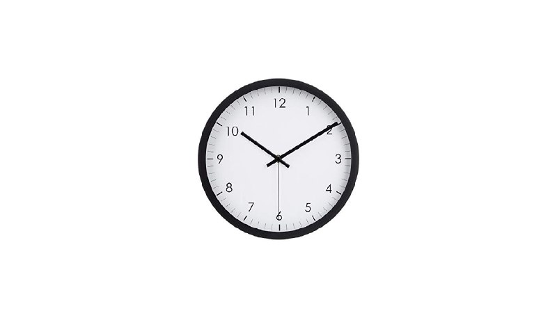 Amazon Basics Orologio da Parete Classico Silenzioso 30 cm Nero