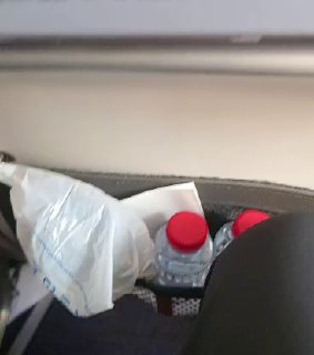 The passenger captures the moment when the plane dives, rapidly losing altitude.