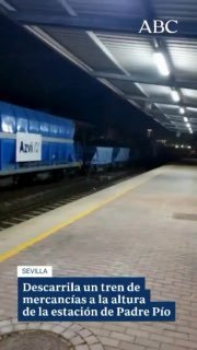 רכבת משא יורדת מהפסים ליד תחנת פאדרה פיו בסביליה
