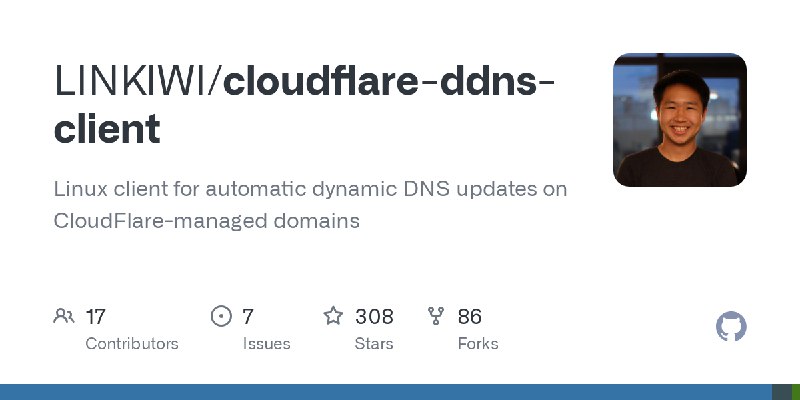 GitHub - LINKIWI/cloudflare-ddns-client: Linux client for automatic dynamic DNS updates on CloudFlare-managed domains