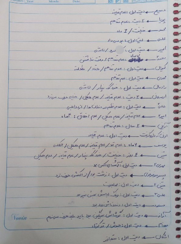 Seek Life: 🔴این لیست مال یه دختره که علت کات با دوست پسراشو نوشته.-فقط اونی که نوشته گوشاش سنگین بود :)))@SeekLife