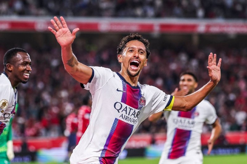 پاریسن ژرمن | Paris Saint Germain: ⚡️مارکینیوش مدافع باتجربمون تو سه بازی موفق به زدن دو گل بعنوان پست مدافع شده🔥⚽️@ParisNewsOnline