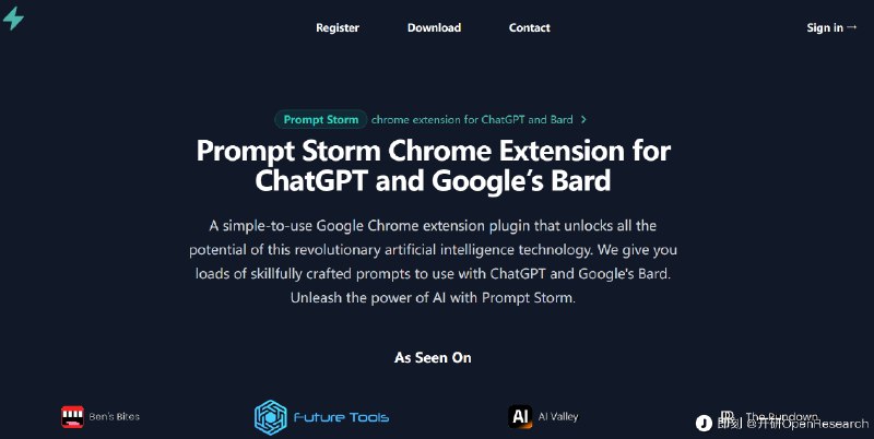 📌【免费Prompting工具及社区推荐🥹】1）Prompt Storm谷歌插件，手把手教你如何生成用于ChatGPT和Bard效果最好的prompts🔗：