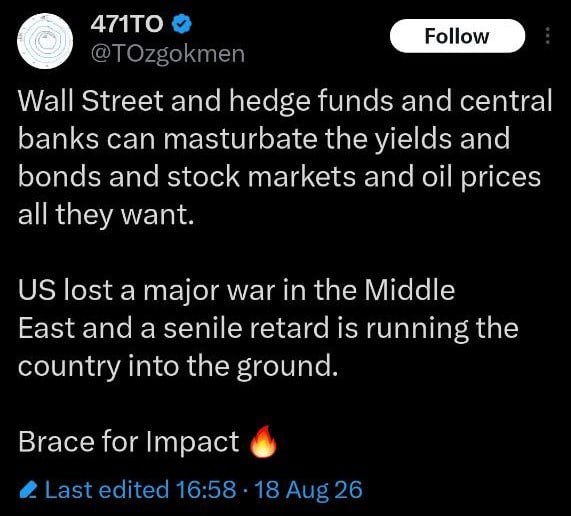بَرَهوت تیوی / جهان بدون سانسور: 📌استاد دانشگاه میامی و تحلیلگر ژئوپلیتیک:🔹والاستریت، صندوقهای پوشش ریسک و بانکهای مرکزی هرچقدر دلشان میخواهد میتوان