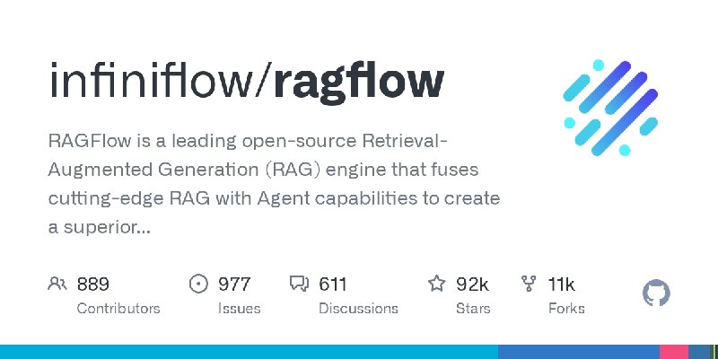 GitHub - infiniflow/ragflow: RAGFlow is a leading open-source Retrieval-Augmented Generation (RAG) engine that fuses cutting-edge…