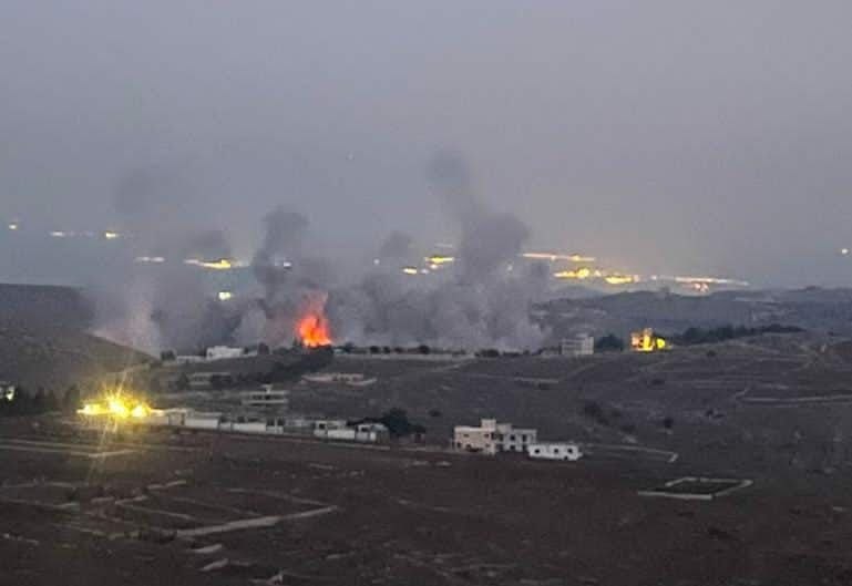 הכיבוש מבצע הפצצות בעיירות בני חיין ובראשית, דרומית ללבנון.