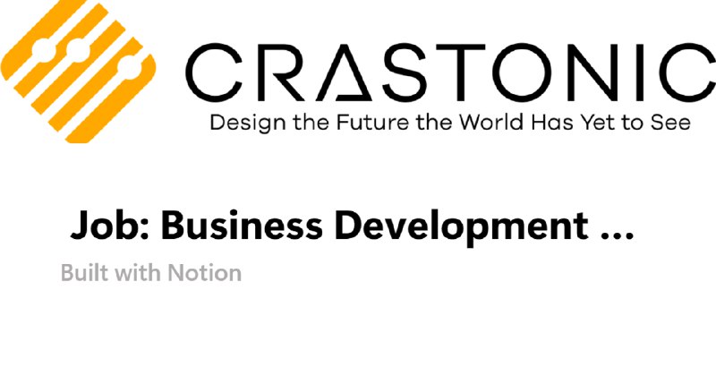 Job: Business Development Manager (North America region) | Notion