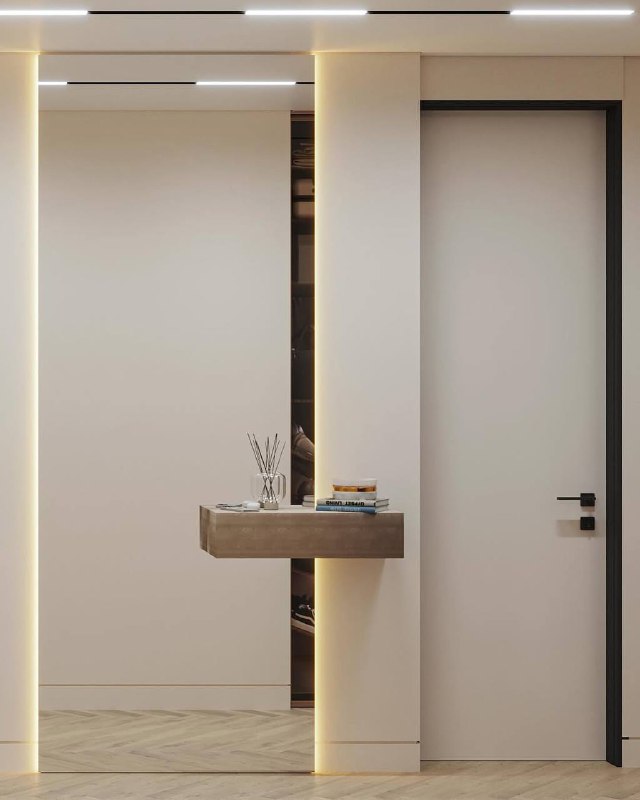 Прихожая и кухня-гостиная с одного проекта в шикарной цветовой гамме. Дизайнер - Ксения Костарная - изображение 9 - прихожая, кухня, гостиная