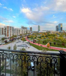 Tashkent City Boulevard, с ремонтом вид на парк, 85м2 мебель + техника