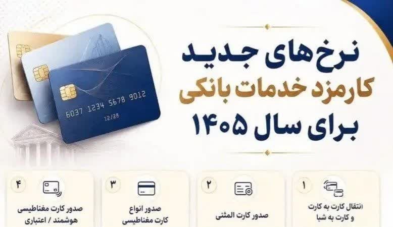 بانک اول: 🔺کارمزد خدمات بانکی در سال ۱۴۰۵ چقدر است؟ نرخ کارمزد خدمات بانکی در سال ۱۴۰۵ به‌روزرسانی شد و خدماتی مانند صدور کارت، کا