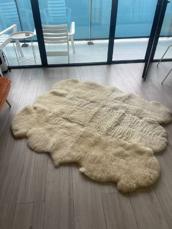 Продам шкуру овечью натуральную, 6 палую (из 6 штук), использовал как ковер — фото 1