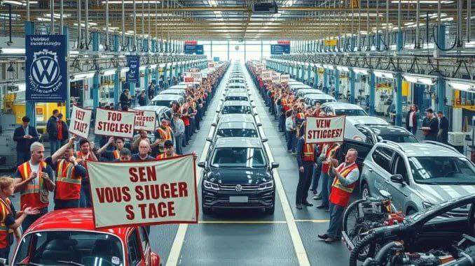 Сотрудники девяти заводов Volkswagen начали забастовку 3