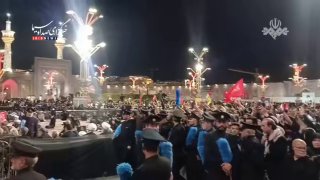 טקס הנצחה למנהיג המהפכה ההרוג סלאמי במקדש רזאווי
