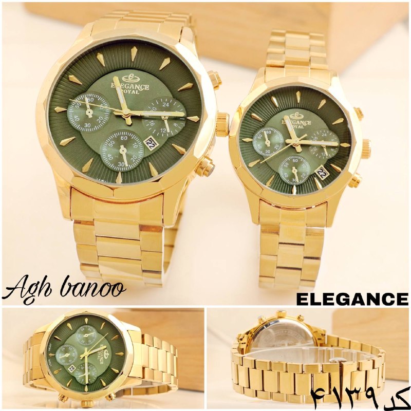 « فروشگاه بزرگ ساعت آق بانو »: ⌚️الگانس ست ⌚️♦️کد۴۱۳۹♦️تک موتوره،موتورها نمادین♦️دارای روز شمار ♦️کیفیت عالی♦️موتور میوتا ژاپن♦️بند استیل ، رنگ ثابت♦️ی