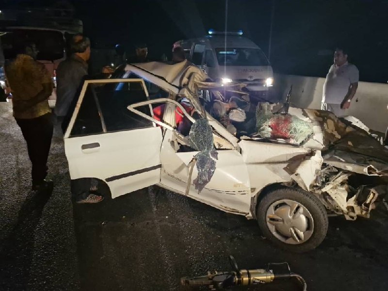 خبرگزاری صداوسیما: 🔺تصادف زنجیرهای مرگبار در جاده آرادان - سرخه 🔹تصادف زنجیرهای ۵ خودرو در کیلومتر ۳۸ محور آرادان به سرخه ۲ کشته و ۱۱ مصد