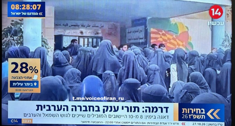 המחבל נתניהו משמיע אזעקה על רקע ההצבעה המסיבית של ערבים פלסטינים בבחירות על רקע אחוז ההצבעה הגבוה בקרב האוכ…