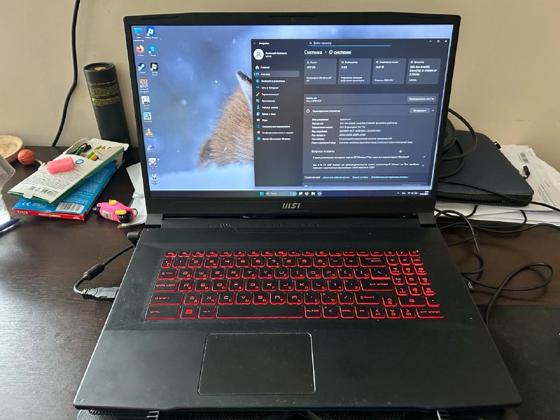 Продам игровой ноутбук MSI, характеристики на фото,  1900 лари, охлаждающая подставка 40 лари. — фото 1