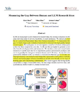 Yale and Chicago Study Finds LLM Research Ideas Are Narrower, Not Worse, Than Humans'