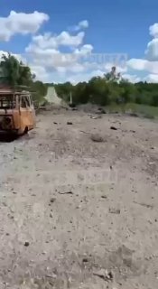 Footage reportedly showing the aftermath of an air strike on a bridge in occupied Vasylivka, Zaporizhzhia region.