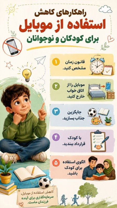 🚩 انصار کلیپ | ansarclip.ir: 📸 راهکارهای کاهش استفاده از موبایل برای کودکان و نوجوانان🇮🇷 کانال و سایت «انصار کلیپ»@ansarclip_ir 🌐 ansarclip.ir
