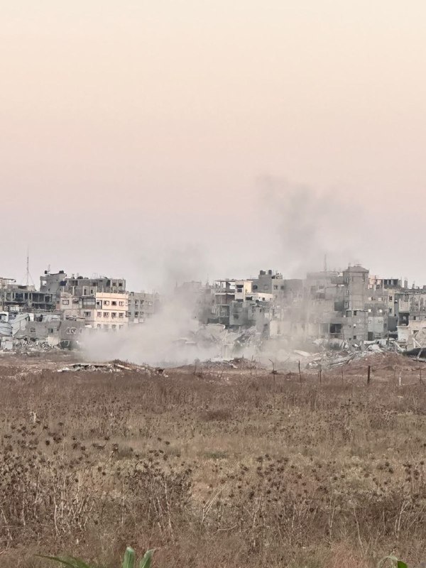 דחוף: אזורי הפצצה ארטילרית כיבוש מצפון למחנה בוריי, מרכז רצועת עזה.