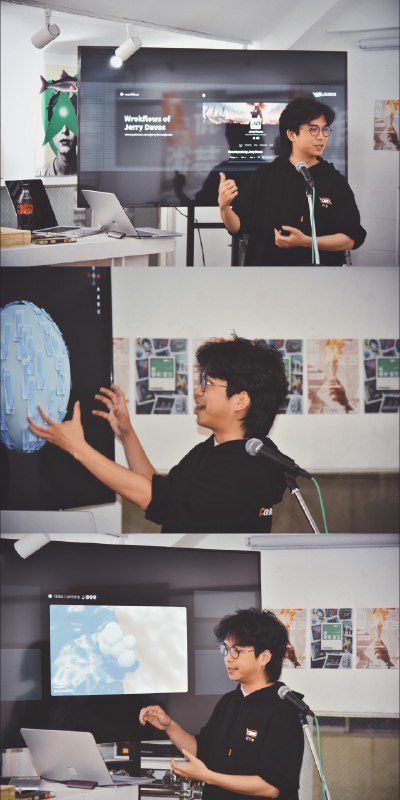 顺利结束了东京的展览！感谢CCS邀请，能和这么多大佬同台展览&分享，这次真的解锁了超多新体验：✅ 设计了一场海外展览和峰会的主视觉，特别特别感谢忠忠的远程全力支持，还有屹州全日文无障碍沟通！✅ 在东京的画廊@SOMSOCGallery 展出了我和@海辛Hyacinth 的作品&工作流；✅ 在原宿的超大屏上播放了我们的作品；✅ 甚至在开放麦上做了人生第一次的全英演讲（中间卡壳还好有海佬救场）期待下一站，CCS牛逼，开源牛逼！#ccs 东京站顺利结束了东京的展览！感谢CCS邀请，能和这么多大佬同台展览&分享，这次真的解锁了超多新体验：✅ 设计了一场海外展览和峰会的主视觉，特别特别感谢忠忠的远程全力支持，还有屹州全日文无障碍沟通！✅ 在东京的画廊@SOMSOCGallery 展出了我和@海辛Hyacinth 的作品&工作流；✅ 在原宿的超大屏上播放了我们的作品；✅ 甚至在开放麦上做了人生第一次的全英演讲（中间卡壳还好有海佬救场）期待下一站，CCS牛逼，开源牛逼！#ccs 东京站