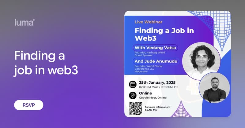 Finding a job in web3 · Luma