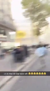 A fighter from the series "Star Wars" was seen during the riots in France.