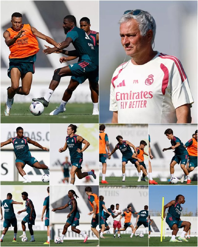 Real Madrid Club: گزارش تصویری از تمرینات امروز صبح بازیکنان زیر نظر ژوزه مورینیو (۲/۲)@RealMadridClub